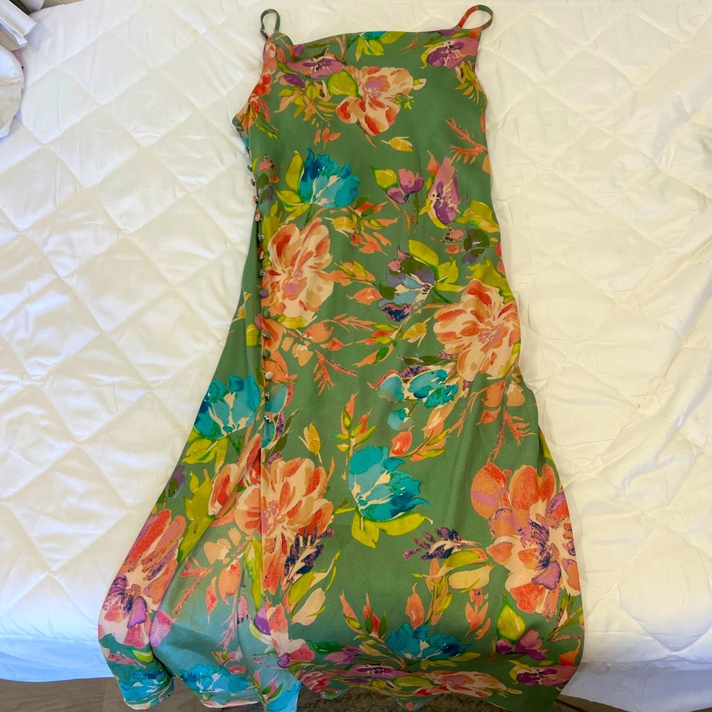 Parisian Boutique Slip Dress with Slit